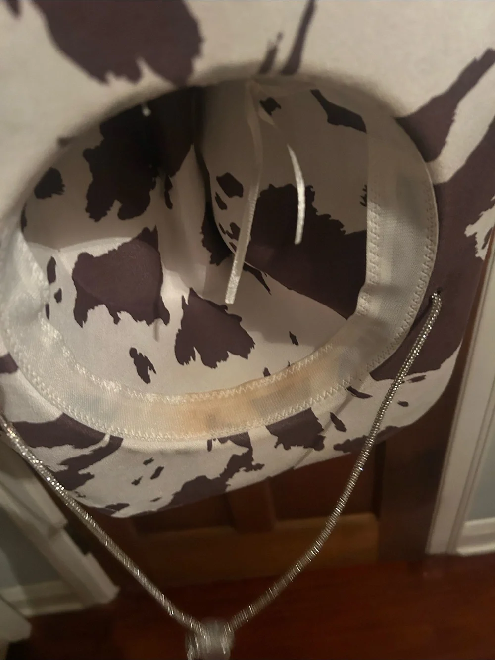 Cowprint Western Hat - Brown & Cream
